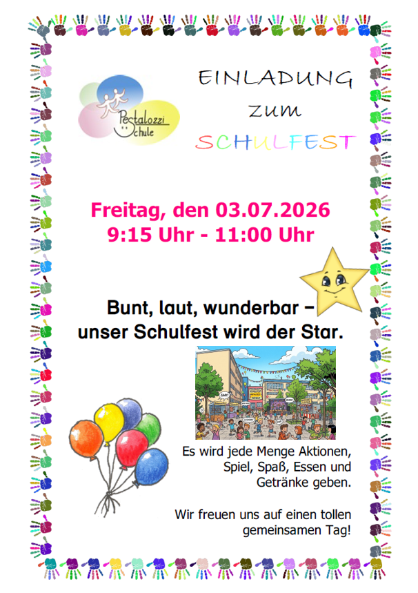 Flyer Schulfest 2026